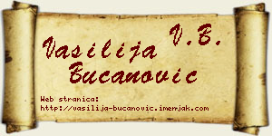 Vasilija Bučanović vizit kartica